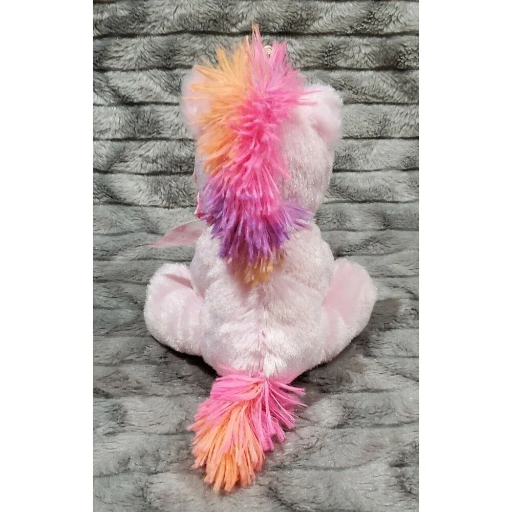 Pink Unicorn Rainbow Rose Gold Plush Stuffed Toy Animal 8